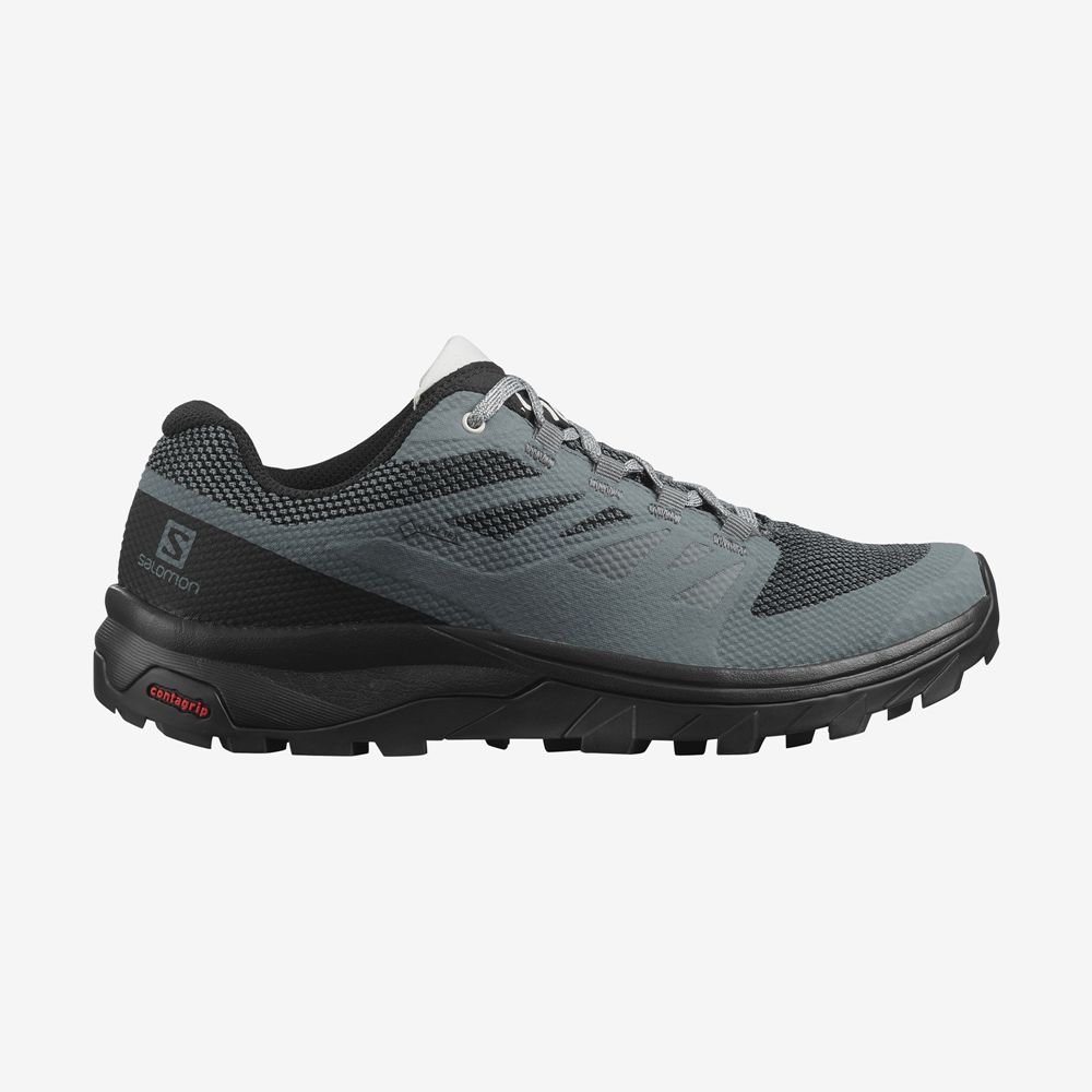 Salomon Singapore Womens Hiking Shoes - OUTLINE GORE-TEX Black | 52130-RSKT